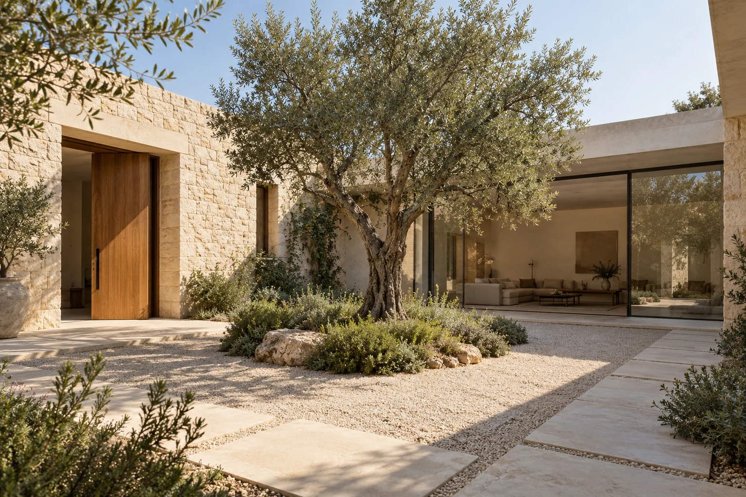 Avlu Evi için temsili mimarlık görseli