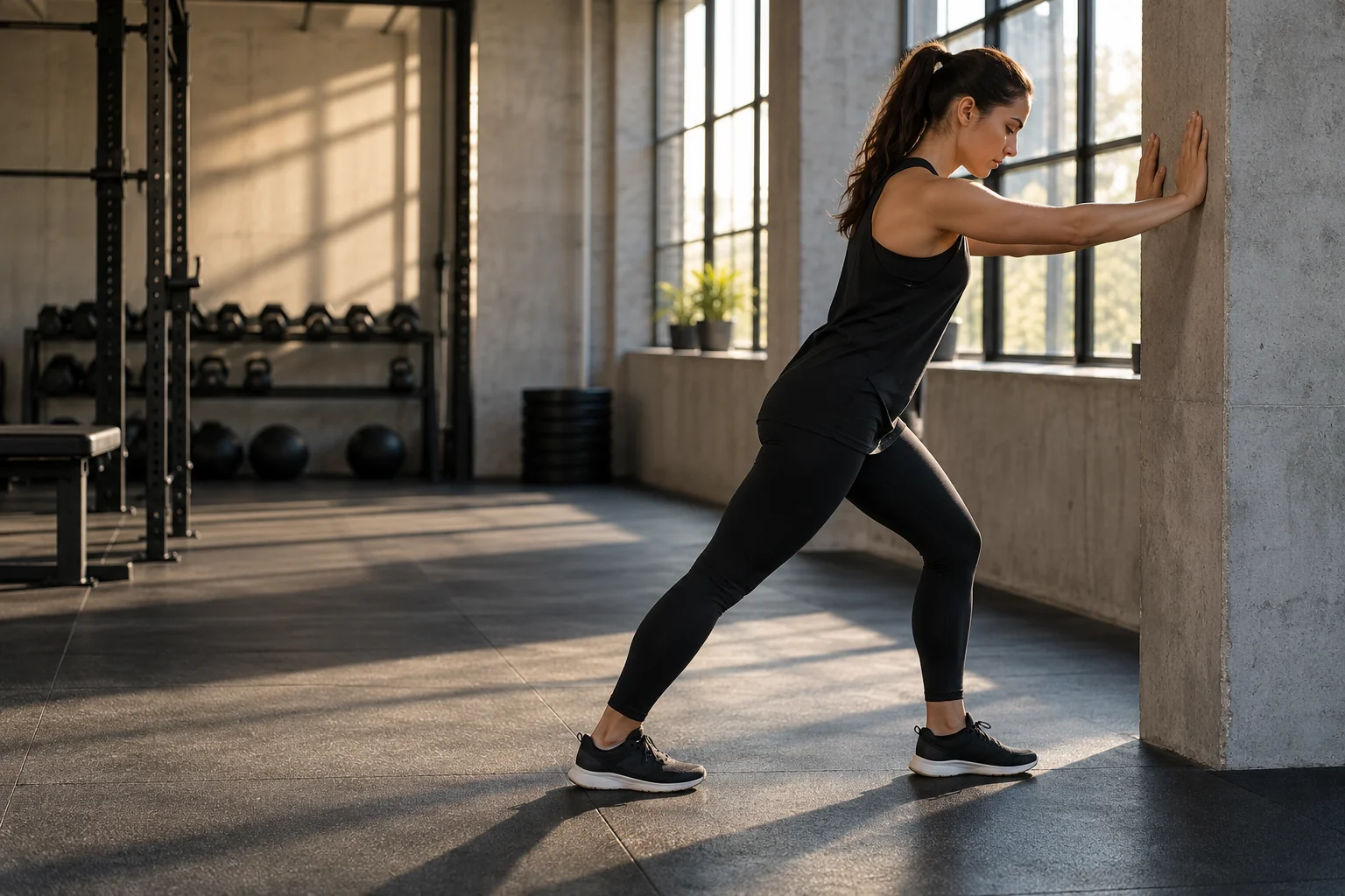 MOVE reklam konseptinde antrenman yapan yetişkin sporcu