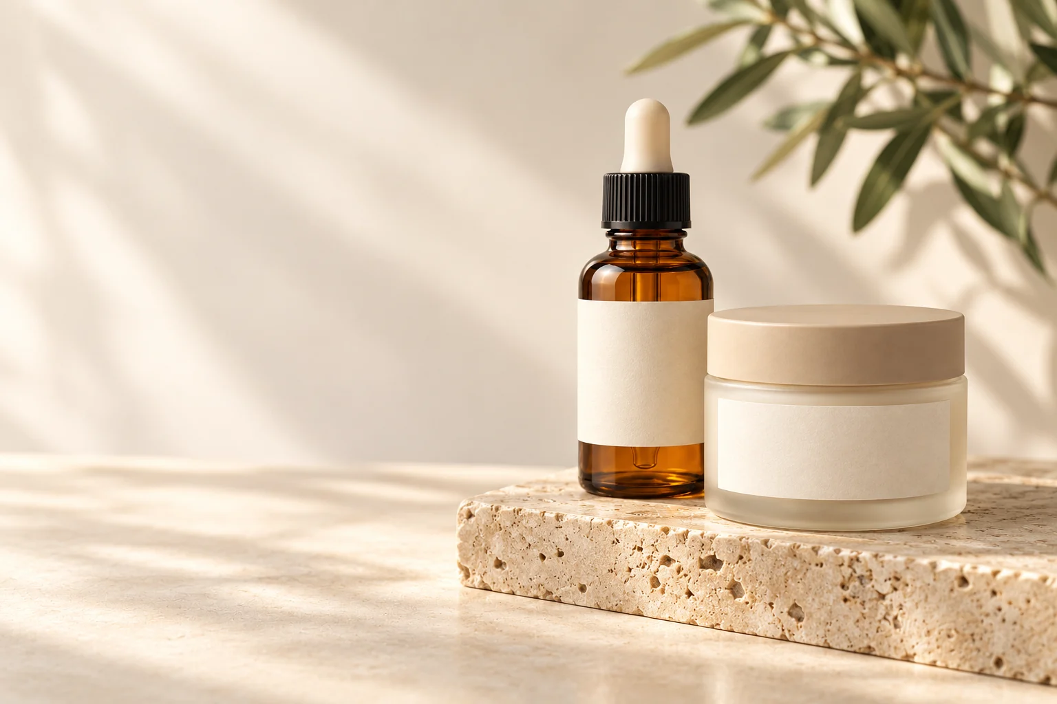 NORA mağaza arayüzü içinde amber serum ve krem kavanozu